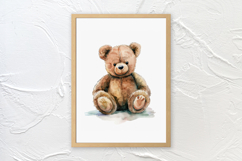 Watercolor Teddy Bear Wall Art Print Product Image 8
