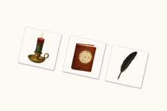 Dark Academia Christmas Clipart Set 51 PNG Elements | Gothic Product Image 8