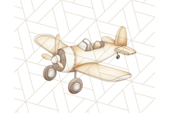 Vintage Travel Clipart PNG Retro Suitcase &amp; Airplane Designs Product Image 4