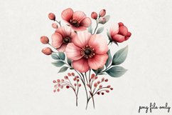 Wild flowers butterflies and dragonfly Clipart PNG Product Image 1