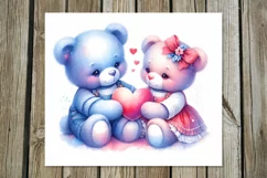 Valentine animals | teddy bears Skinny tumbler design PL Product Image 4