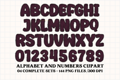 Fall Autumn Alphabet png clipart, fall autumn letters doodle Product Image 2