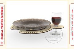 Wine Serving Tray - laser cutting file - Glowforge ready SVG Product Image 5