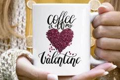 Coffee Is My Valentine | Digital Download | Pink Heart Png Product Image 7