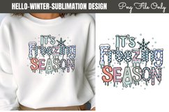 Hello Winter Love Sublimation Design Clipart Product Image 1