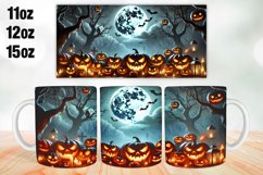 Halloween Pumpkins Mug Wrap Sublimation 11oz, 12oz, 15oz Product Image 1