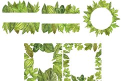 Watercolor Green Leaves Product Image 9