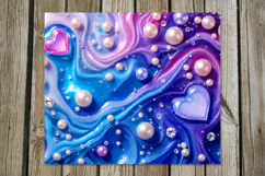 Love Pearls | 4 valentine Skinny tumbler sublimation designs Product Image 4