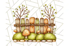 Fall Fairy House Clipart PNG, Autumn Homes and Decor Product Image 4