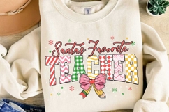 Santa’s Favorite Teacher Christmas Sublimation,Christmas Png Product Image 3