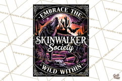 Skinwalker Society Halloween PNG Sign Graphic Wolf Artworkt Product Image 3