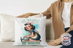 Pin Up Girl Sublimation Design Sarcastic Quote Tshirt Funny Product Image 3