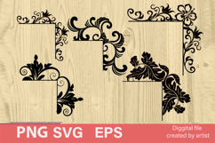 door corners flowers svg, plants decor, plant corner, bundle Product Image 1