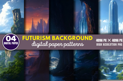 Futurism Background Digital Paper PNG Product Image 1