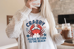 If Crabby please return to the beach PNG sublimation |Beach Product Image 5