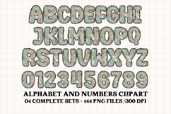 Fall Autumn Alphabet png clipart, fall autumn letters doodle Product Image 2