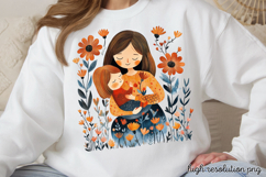 Mothers Day Folk Art Sublimation Bundle PNG Product Image 11