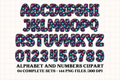 Rainbow Animal Alphabet png clipart, animal letters doodle Product Image 2
