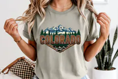 Colorado State PNG, Vintage Mountain Adventure Sublimation Product Image 8