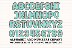 Birthday Girl Alphabet, birthday girl letters doodle clipart Product Image 2