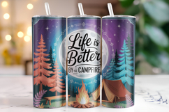 Life is better by the campfire Tumbler Wrap | Sublimation Product Image 1