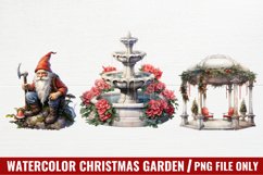 Watercolor Gothic Christmas Clipart Sublimation Product Image 1