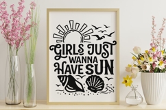 Girls Just Wanna Have Sun Svg, Girls Vacation Svg, Beach Svg Product Image 9