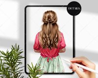 Shabby Chic Woman CLipart, Fashion Product Image 6