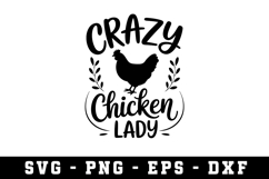 Crazy Chicken Lady Svg |Farming SVG Cut files | Cricut Product Image 1