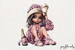 Pink leopard girl for Happy Clipart PNG Product Image 1