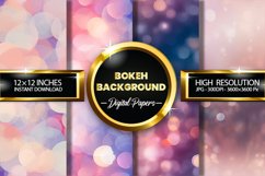 Bokeh Background Digital Papers - 04 Variations Product Image 1