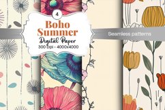 Summer Boho digital paper Seamless backgrounds Product Image 2