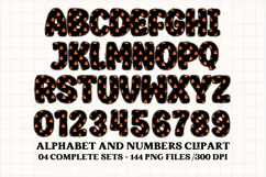 Halloween Alphabet png clipart, halloween letters doodle Product Image 2
