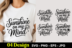 Sunshine On My Mind SVG PNG Product Image 1