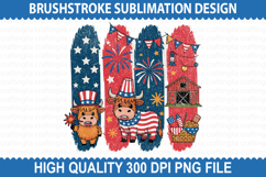 4th of July Brushstrokes Sublimation - Patriotic Brushstroke Product Image 1