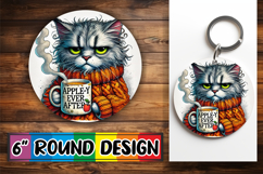 Cheerful Coaster Round Design PNG, Grumpy Cat Product Image 1