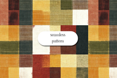 Bold Geometric Seamless Pattern in Autumn Tones Product Image 1