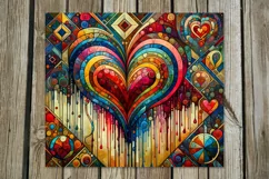 Vintage Hearts | 4 Skinny tumbler sublimationd designs P2 Product Image 4