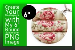 Radiant Floral Circles: Sublimation Car Coaster &amp; Keychain Product Image 1