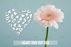Leopard Heart SVG Cut File, Heart Vinyl Decal SVG Product Image 1