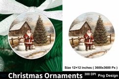 Christmas Ornaments PNG Round Sign PNG, Christmas Round Sign Product Image 1