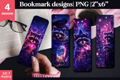Fairy Raccoon Bookmark PNG forest magical bookmark Product Image 1