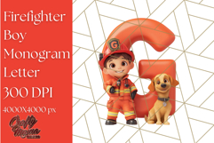 Firefighter Boys Alphabet Clipart | Fireman Letters PNG Product Image 6
