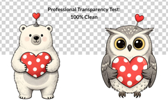 25 Chibi Valentine Animals Clipart Bundle Product Image 8