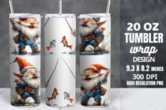 Fishing Gnomes Tumbler Sublimation Wrap Product Image 1