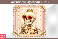 Valentines day clipart Royal Valentine Skeleton Clipart Product Image 1