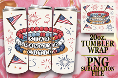 Happy hearts 20oz tumbler wrap, Patriotic Product Image 1