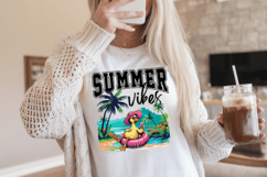 Summer vibes Silly Goose PNG sublimation |Beach &amp; Summer PNG Product Image 5