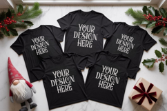 Christmas Family Matching Group T-Shirt Mockups | Holiday Fl Product Image 1