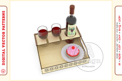 Wine Serving Tray V1 - laser cutting file - Glowforge ready Product Image 8
